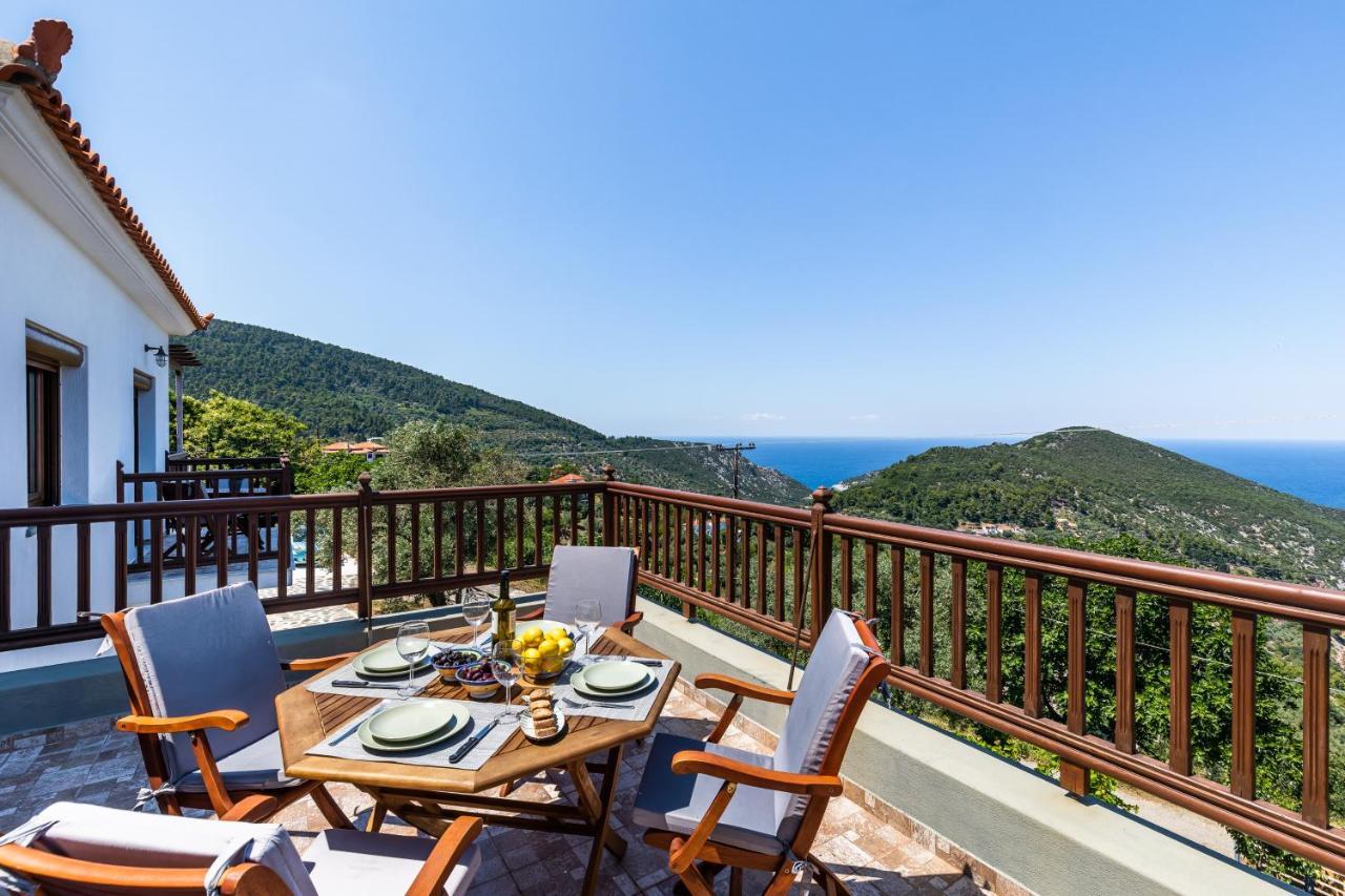 Villa Margini, Aegean Views , Pool Villa, Skopelos ภายนอก รูปภาพ